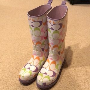 Coach rain boots